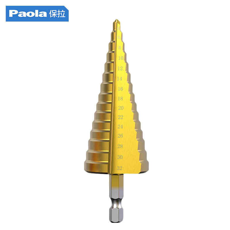 Paola保拉 宝塔钻4-32mm镀钛阶梯钻锥形金属开孔器钻孔扩孔打孔器8910