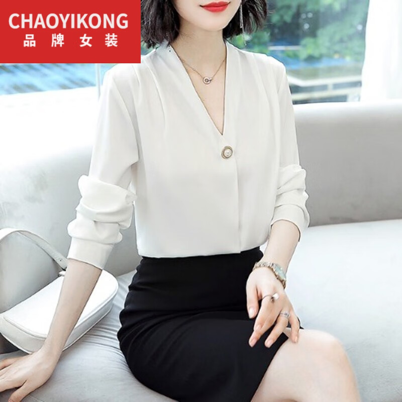 潮衣控大牌女装高端贵夫人真丝衬衫女杭州中年桑蚕丝长袖春秋上衣小衫