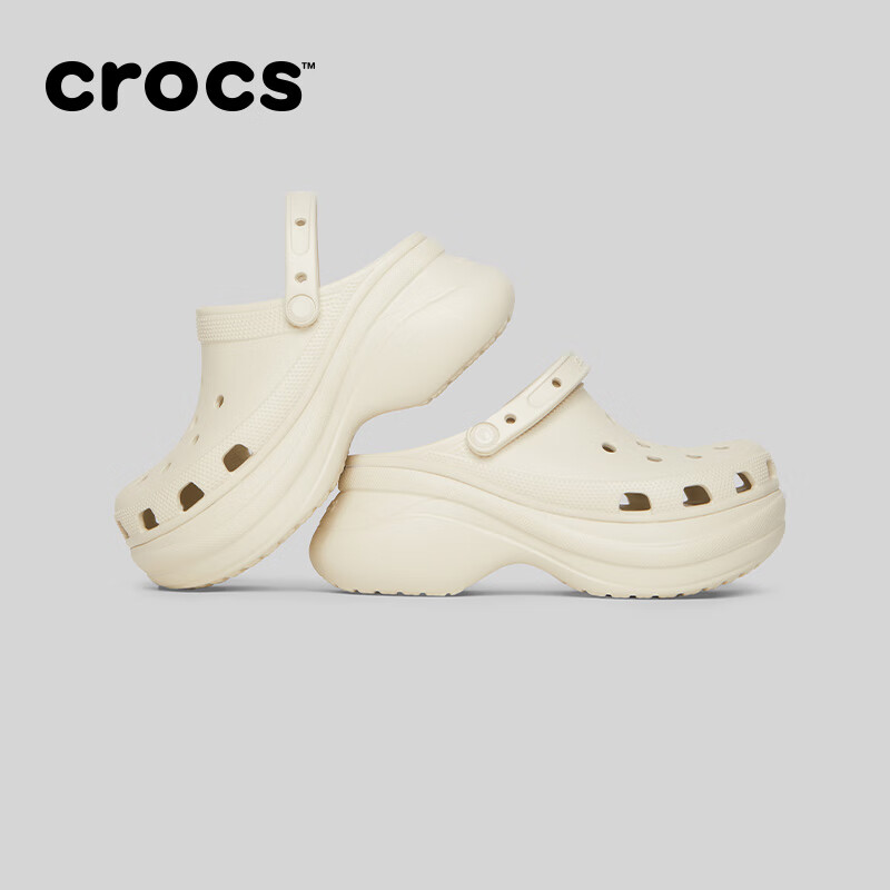 卡骆驰（CROCS）檀健次同款复古洞洞鞋女鞋厚底老爹鞋小鲸鱼洞洞鞋206302 骨白色-2Y2(含智必星) 35 (220mm)