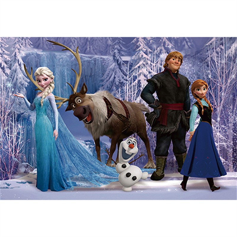 vieruodis 冰雪奇缘海报爱莎公主艾莎女王安娜海报贴画墙画墙纸 s 90*