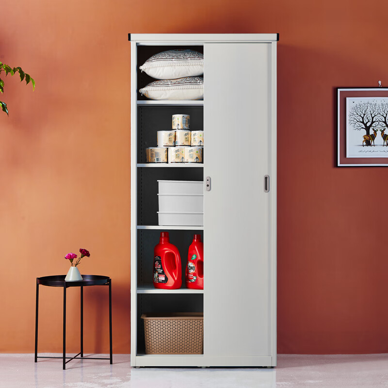 优佰阳台储物柜铁艺衣柜收纳置物柜地下室车库储藏柜户外杂物柜子防雨