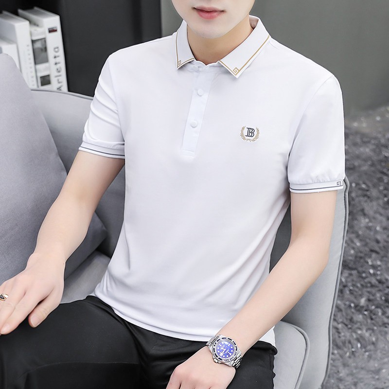 奥计(aoji)潮牌衣服夏天短袖男18到23岁大学生25岁男生夏季翻领有带领