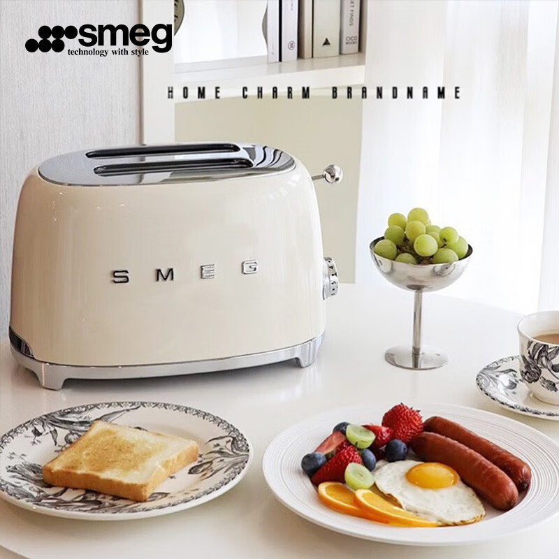 smeg斯麦格意大利复古烤面包机不锈钢吐司机多士炉早餐tsf01多色可选