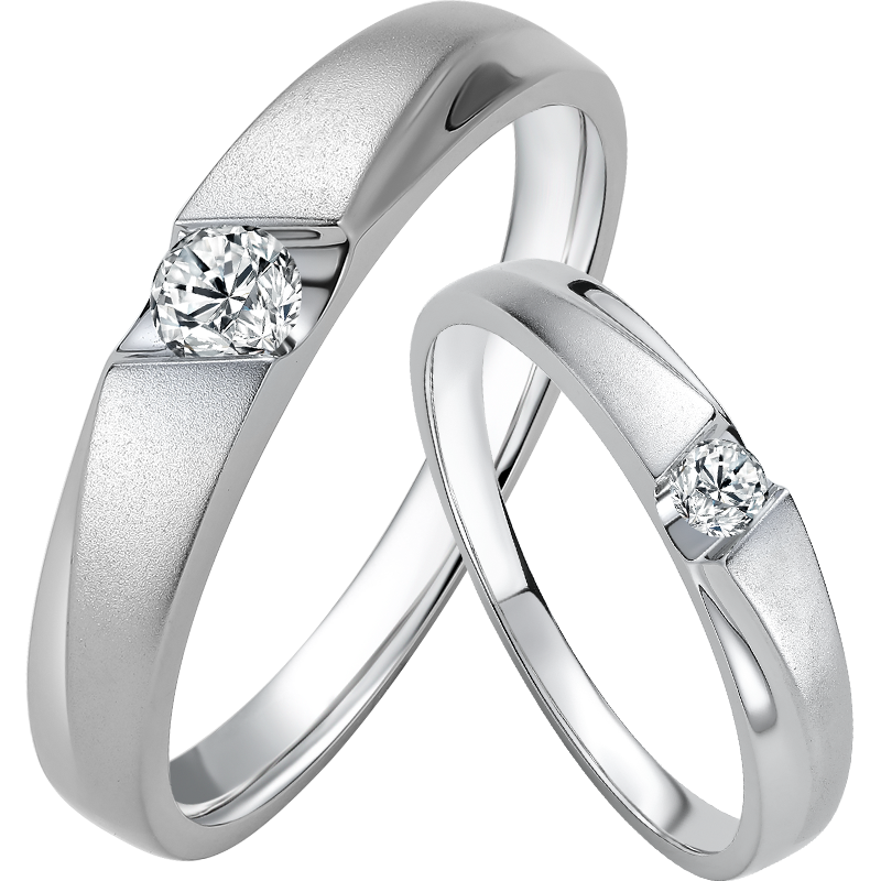 周六福（ZLF） 18K金钻石戒指情侣对戒定情求婚结婚钻戒女款 单只 女戒 10号