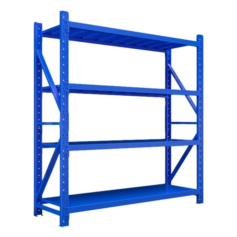 臻远 货架置物架储物架多层展示架超市仓储轻型货架 蓝色 1200*500*2000