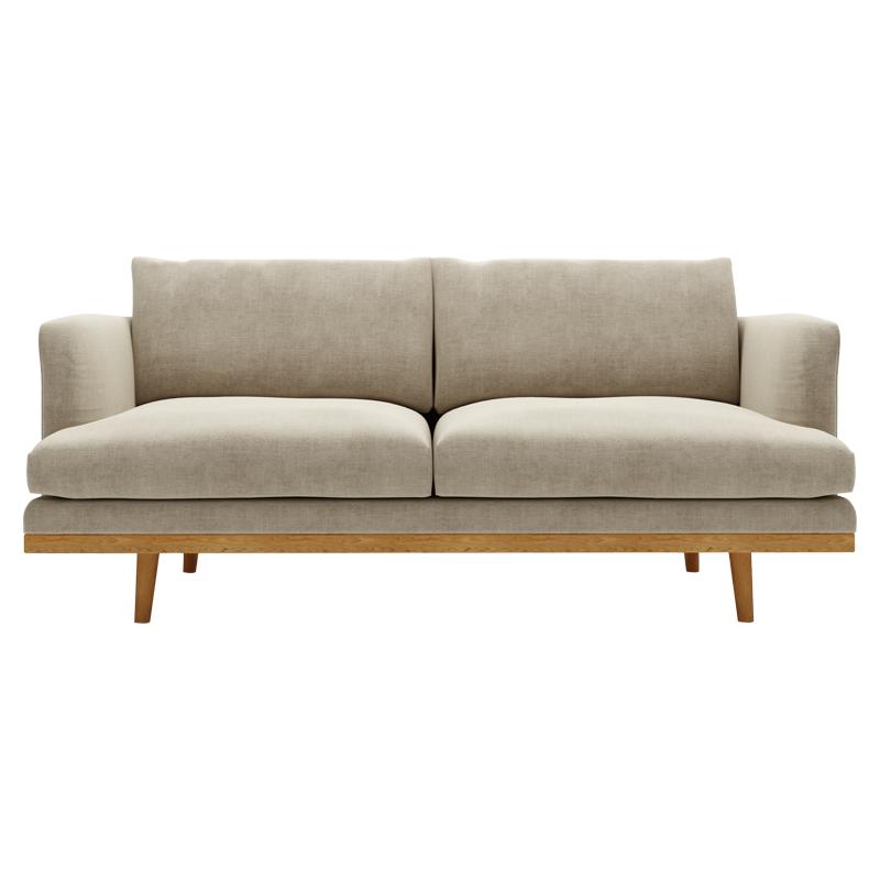 顾格 沙发客厅日式家具北欧现代简约公寓民宿小户型侘寂风棉麻布艺沙发 大三人位GJ093-乳胶款