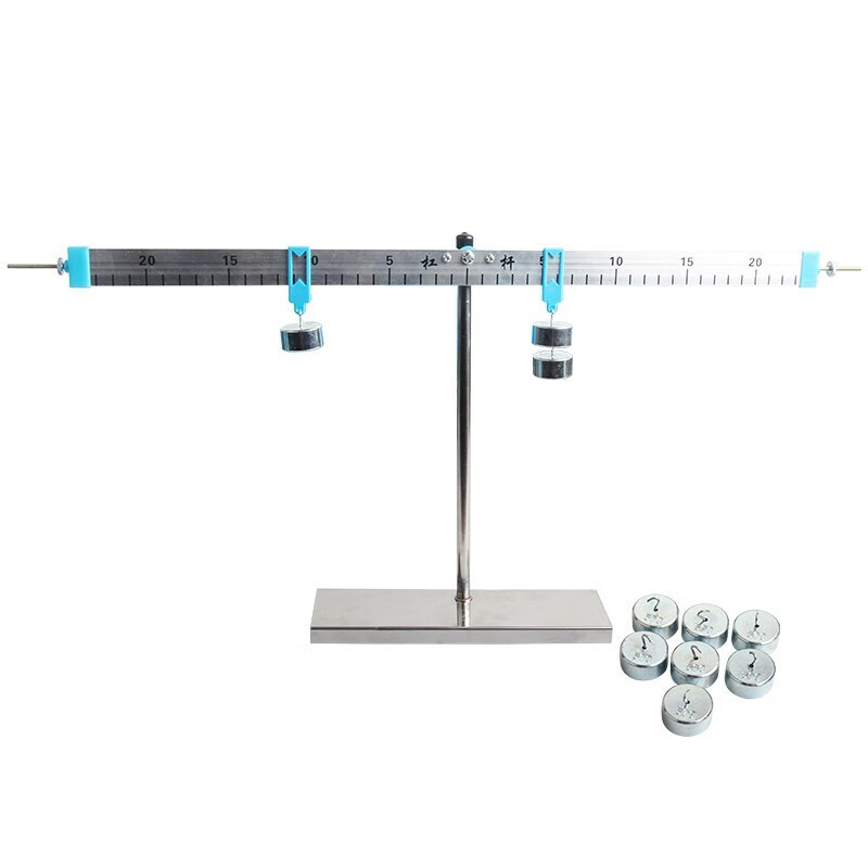 六鑫 杠杆原理实验套装 杠杆尺及支架金属钩码初中物理力学实验器材