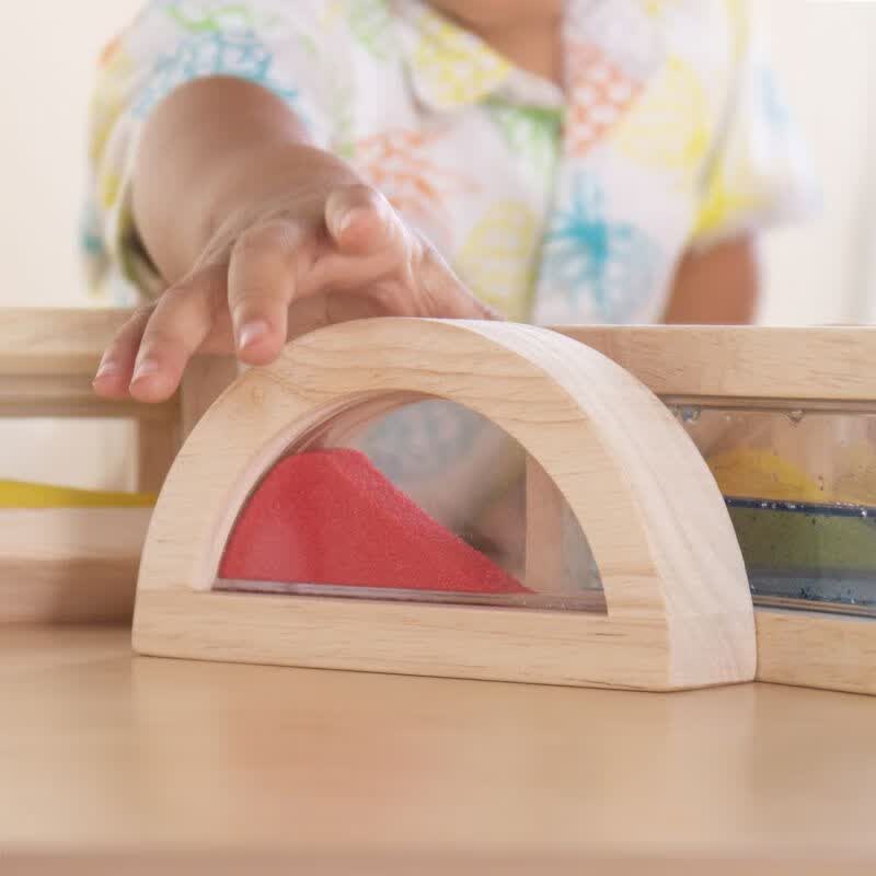 guide craft感官彩虹积木彩色亚克力玩具镜面积木2岁幼童建构探索教具礼物 G3020感官彩虹积木18块装