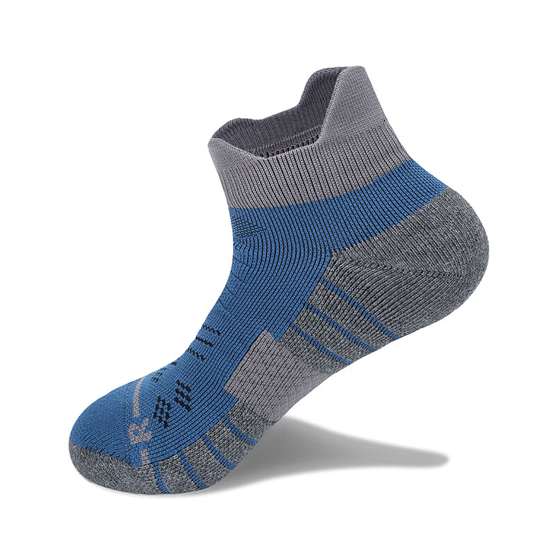 TFO 赛事级户外袜子 舒适透气徒步袜运动越野登山袜跑步袜男夏袜 灰蓝色 M(39-42)