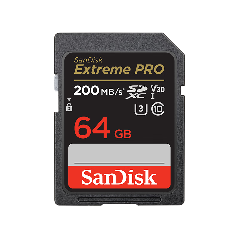 SanDisk 闪迪 64 存储卡 3 10 30 4K 至尊超极速版内存卡 读速200MB/s 写90MB/s 4K