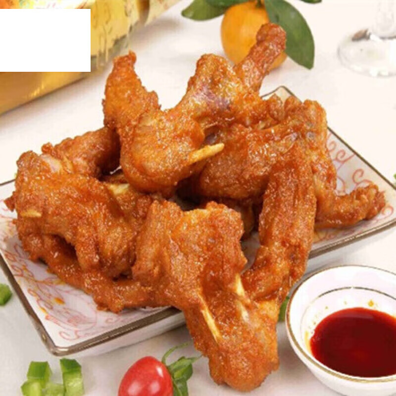宜享健康鸡锁骨连心脆奥尔良风味带骨鸡胸肉鸡叉骨油炸冷冻半成品小吃