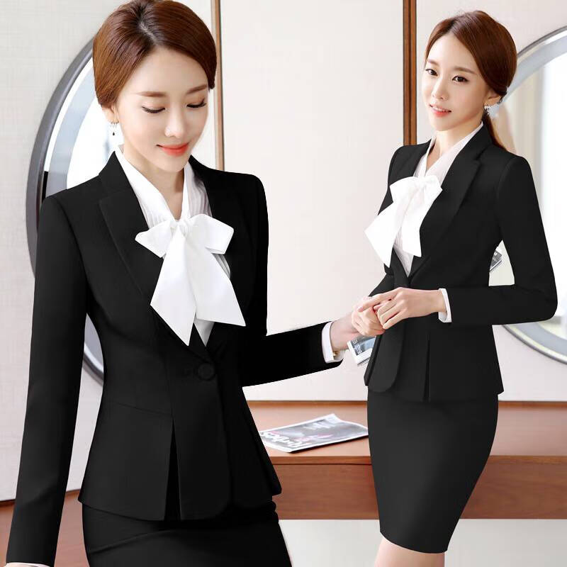 职业套装女2022春夏新款长袖工装正装气质工作服女套装职业装女士西装