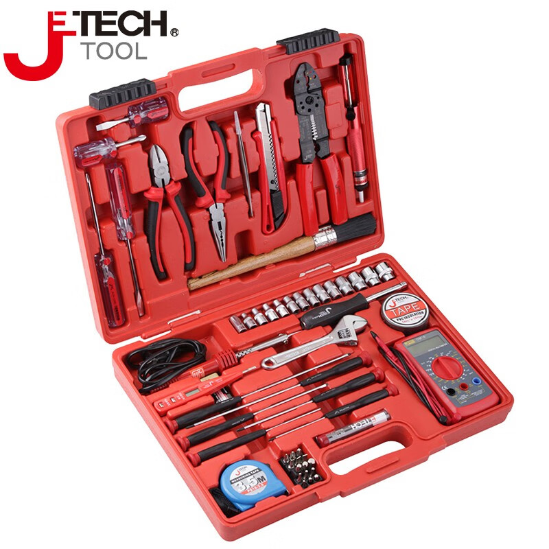 捷科（JETECH）电子维修工具套装 电工家用综合工具组 多功能组合工具 JEB-E54 54件套