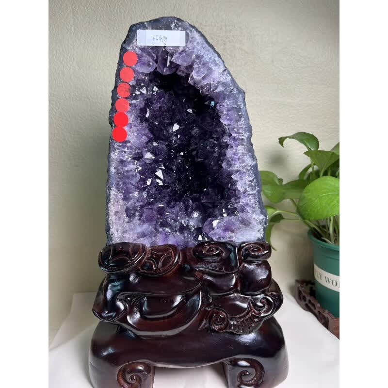 冰珂(bingko)紫晶洞天然巴西紫晶恐龙蛋水晶洞聚宝盆6.