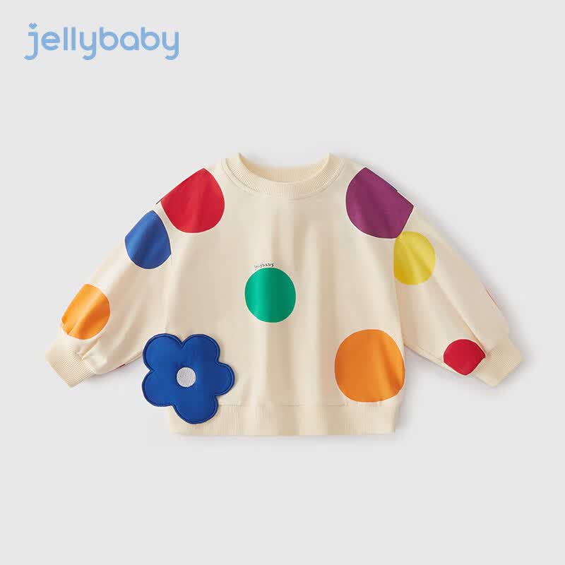 JELLYBABY多巴胺穿搭宝宝上衣儿童秋装长袖秋装2023卫衣女童春秋 杏色 110cm使用感如何?