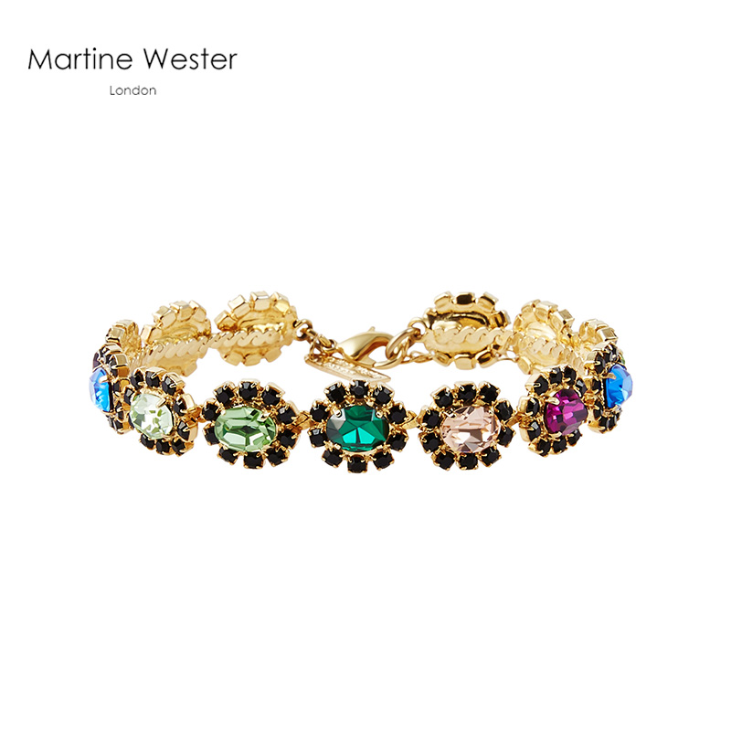 martine wester英国珠宝水晶手链女手环多色椭圆形轻奢时尚饰品生日