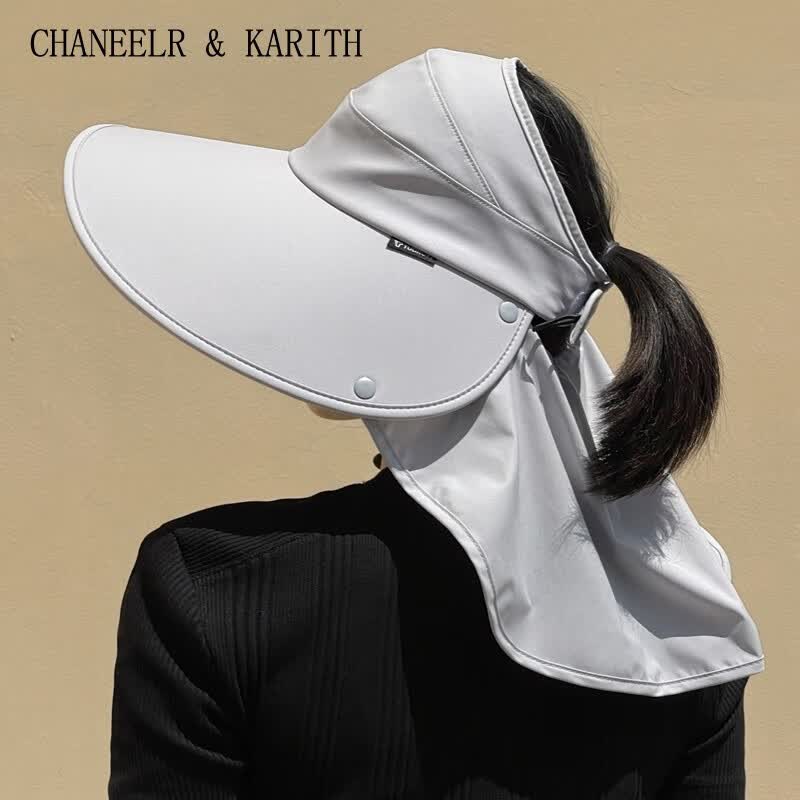 CHANEELR & KARITH遮阳帽防晒帽子女2026新款太阳帽防紫外线夏季户外出游遮脸遮阳帽 卡其