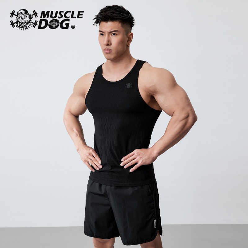 muscledogmuscledog肌肉狗 弹力坎肩背心健身衣服上衣训练服篮球跑步