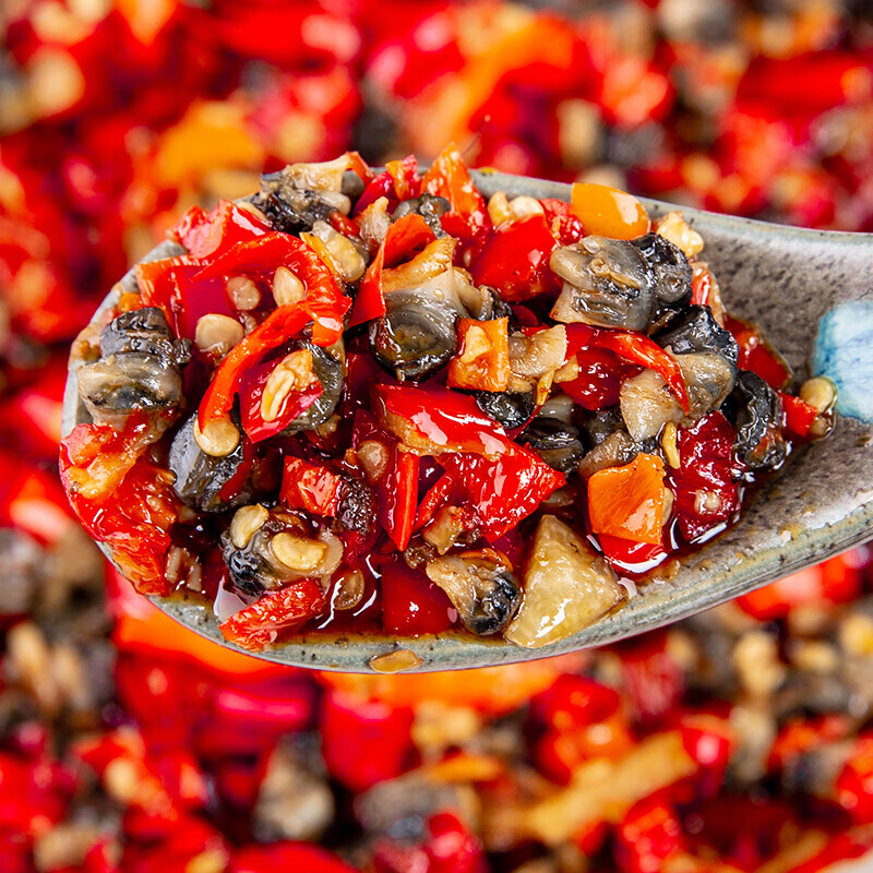 香辣螺丝肉瓶装下饭菜即食田螺肉酱腌菜辣椒螺蛳肉咸菜湖南特产 香辣