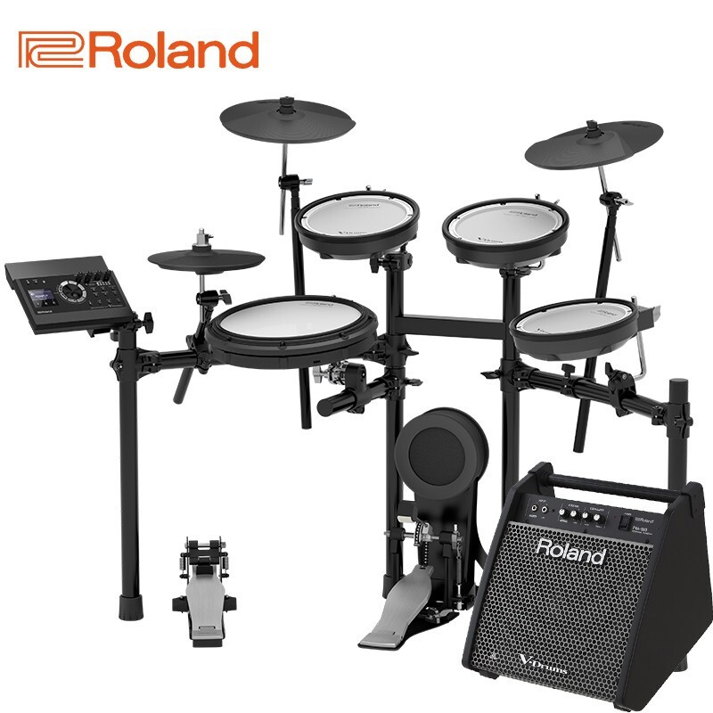 罗兰（Roland）电子鼓TD17KV 专业演奏电子鼓电鼓便携儿童初学练习演出爵士鼓通用电架子鼓+罗兰电鼓音箱套装