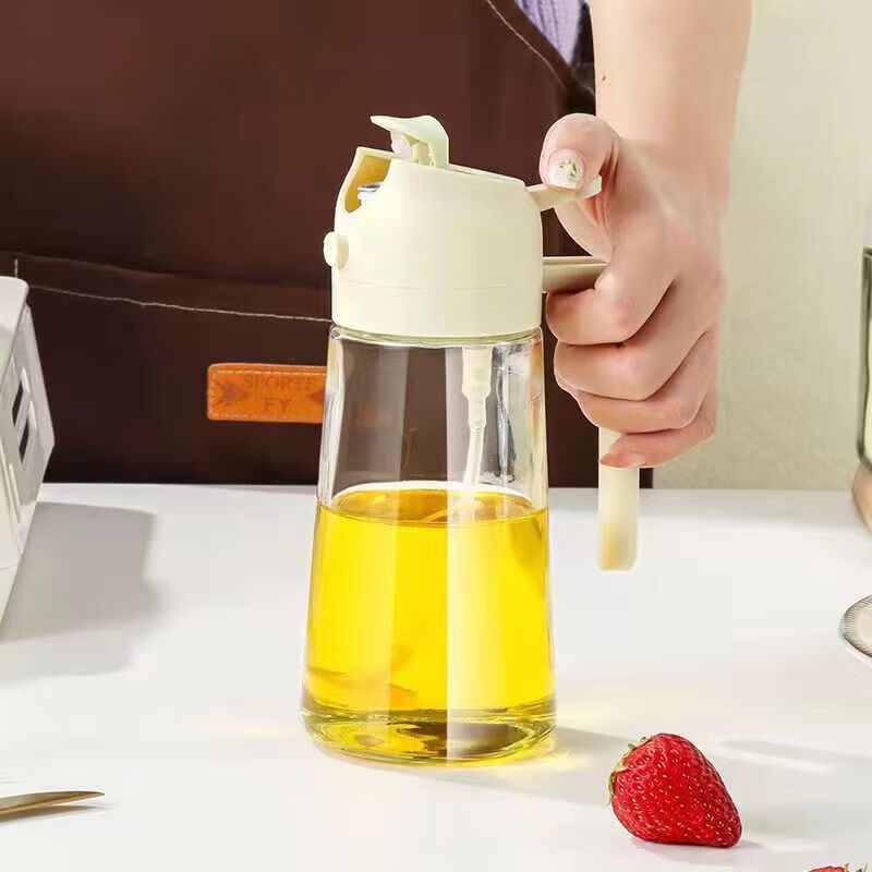 Glasslock油壶调料瓶按压式可喷可倒喷油壶厨房家用香油瓶储油罐料酒瓶