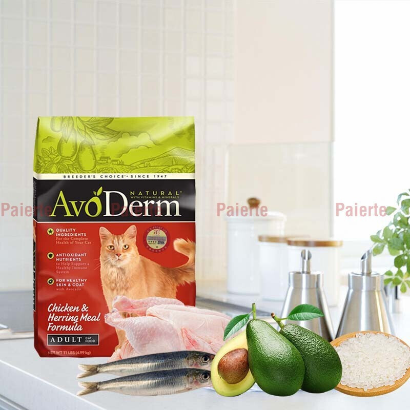 乐彩芙牛油果猫粮三文鱼美毛发腮增肥成猫主粮11磅 鸡肉鲱鱼11磅