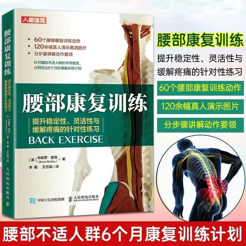 腰部康复训练:提升稳定性 灵活性与缓解疼痛的针对性练习 运动康复书籍脊柱稳定性久坐久站人群康复师运动员和教练