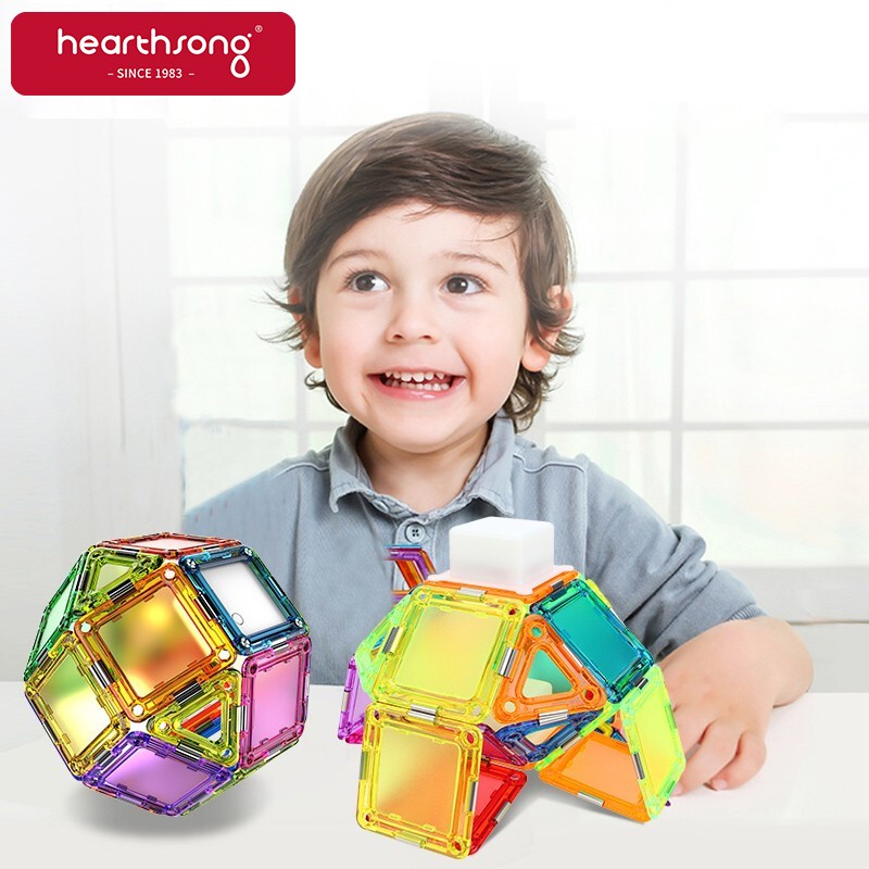 哈尚（Hearthsong）儿童玩具磁力片积木男女孩生日礼物 47片炫彩星空