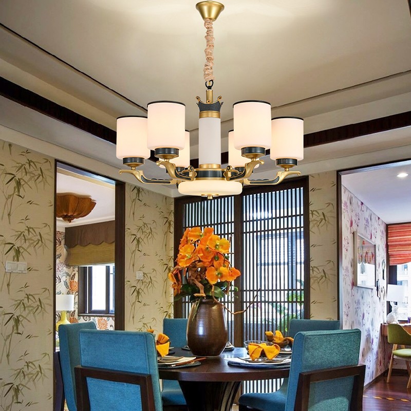 星光耀程新中式吊灯别墅复式楼农村自建房客厅大厅多层大吊灯锌合金