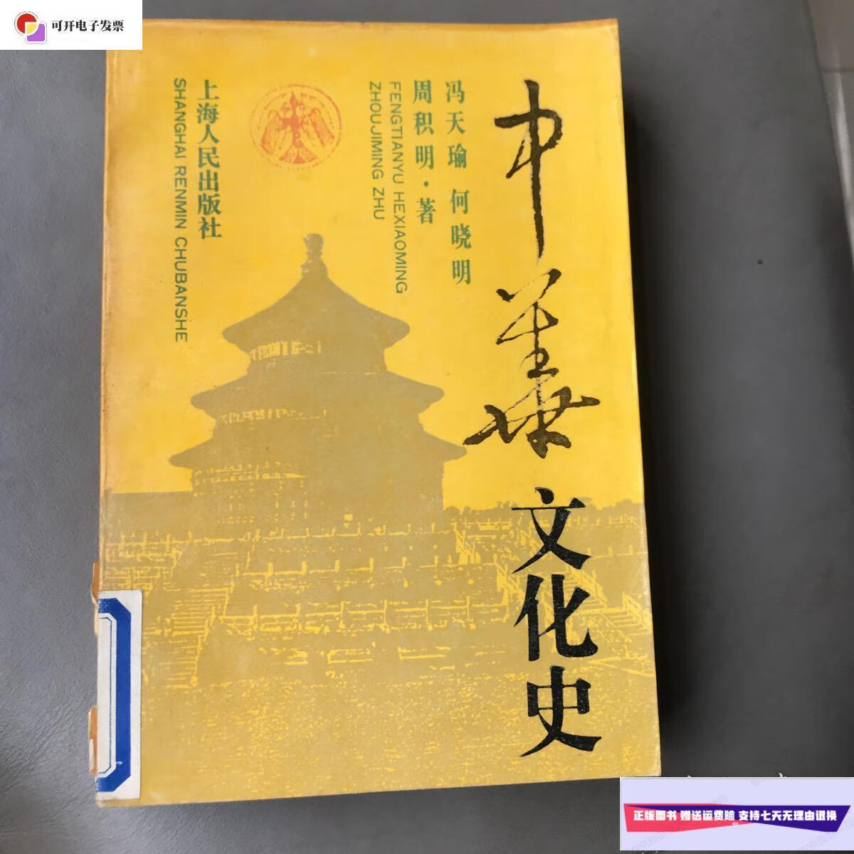 【二手9成新】中华文化史 下册 一版一印 /何晓明 上海人民出版社