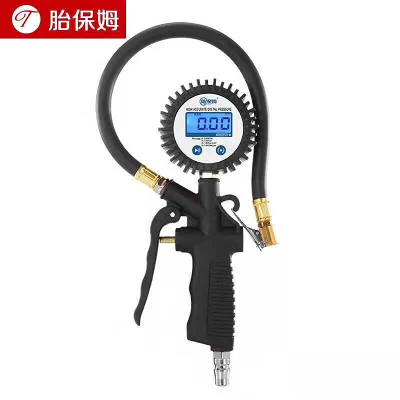胎保姆胎压计汽车胎压表高精度带充气头汽车测轮胎压检测器数显表头加气打气DP201