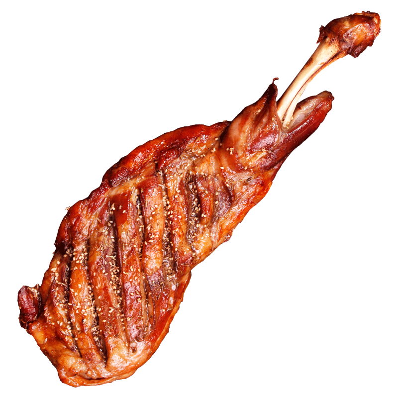 现烤羊腿内蒙古特产呼伦贝尔炭烤羊腿 整只即食碳烤 450g(羊小腿2只)