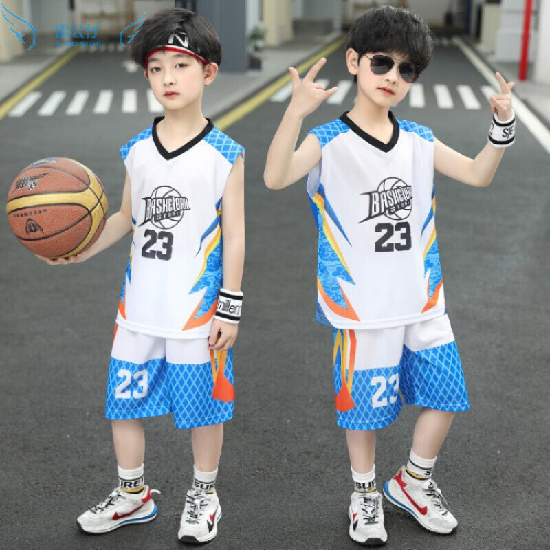 2022年夏季新款百搭上衣短裤两件套4-15岁中大童运动服小男孩训练服