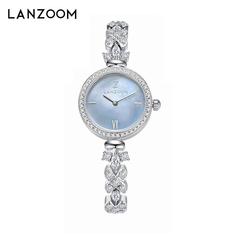 LANZOOM蓝族蓝眼泪手表女轻奢镶钻女腕表生日送女友情人节礼物送妈妈 【人气星品】蓝眼泪Fyn01