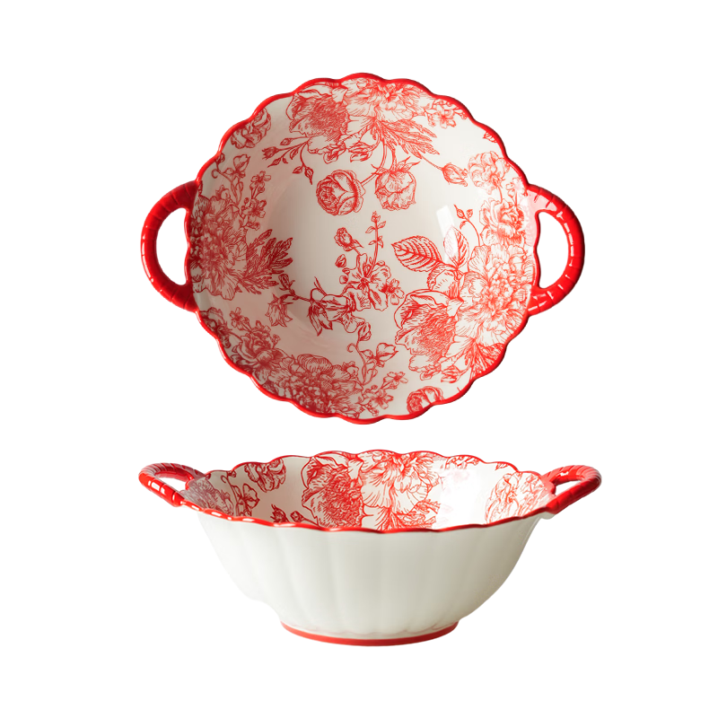 舍里中式餐具飯碗碟家用2025新款瓷器新婚禮品結(jié)婚紅色喜慶碗組合禮物 八人食40件套 11cm 【套裝如需禮盒聯(lián)系客服】