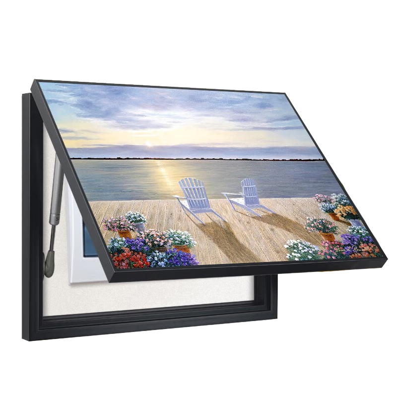 柳鶯花燕免打孔電表箱裝飾畫現(xiàn)代簡(jiǎn)約客廳餐廳掛畫電閘箱配電箱遮擋壁畫 春暖花開 45X35遮擋35X25表箱 上掀款