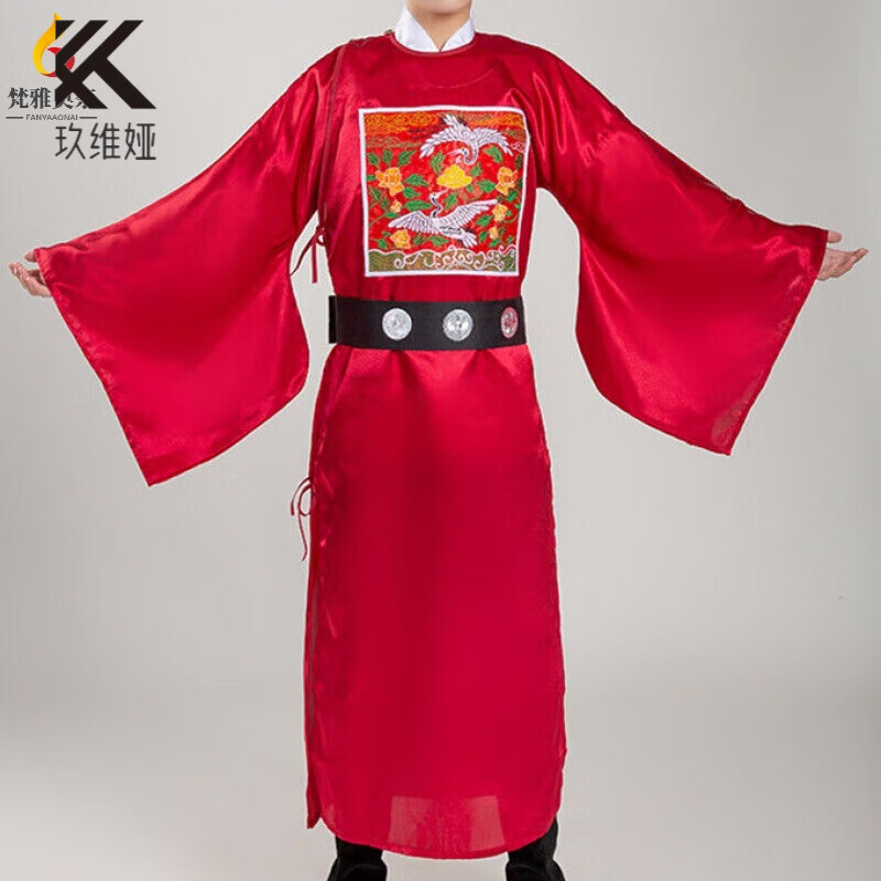 山头林村状元服明朝官服一品大臣朝服古装服装男复古中国风男士 红色