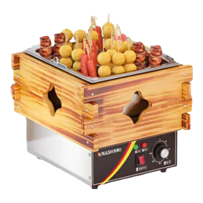 维纳仕  VNASH关东煮锅 电热关东煮机专用锅商用小吃煮面炉关东煮锅串串锅卤味小吃便利店摆摊串串香麻辣烫 单缸9格丨基础款【无防尘罩】