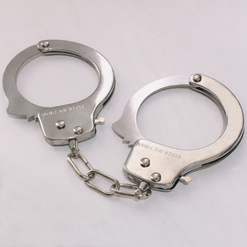toy)手铐金属圆加重加厚不锈钢玫瑰金色加厚340g密室cos影视情侣儿童