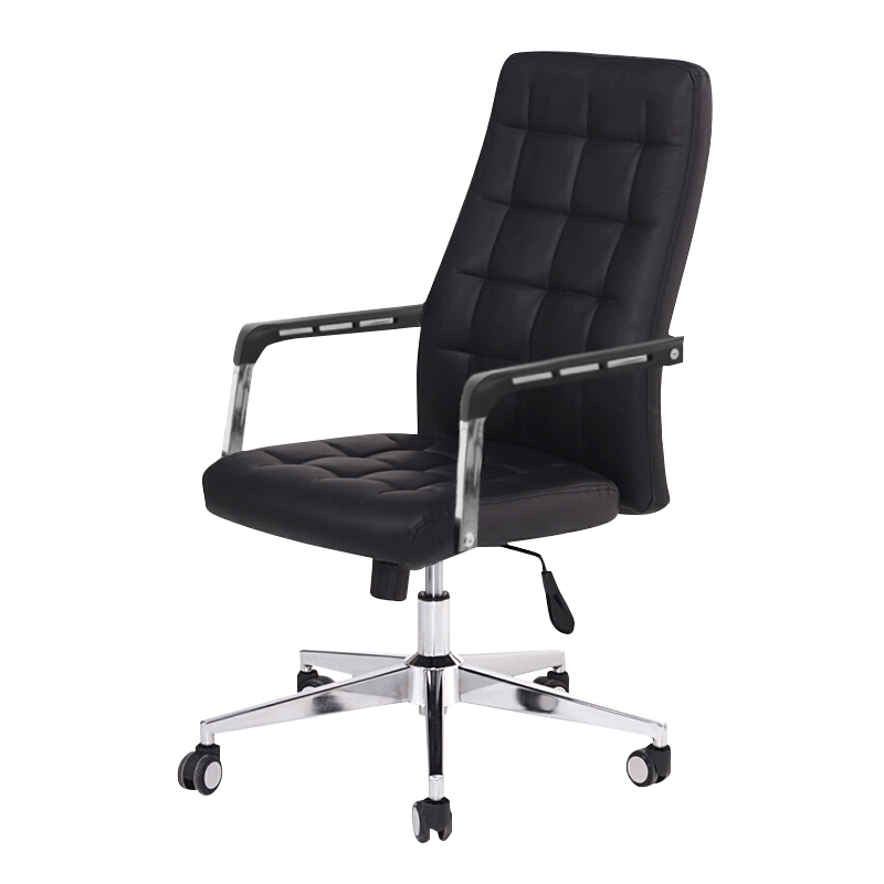 奈高电脑椅办公椅职员椅家用带轮转椅人体工学椅-黑色