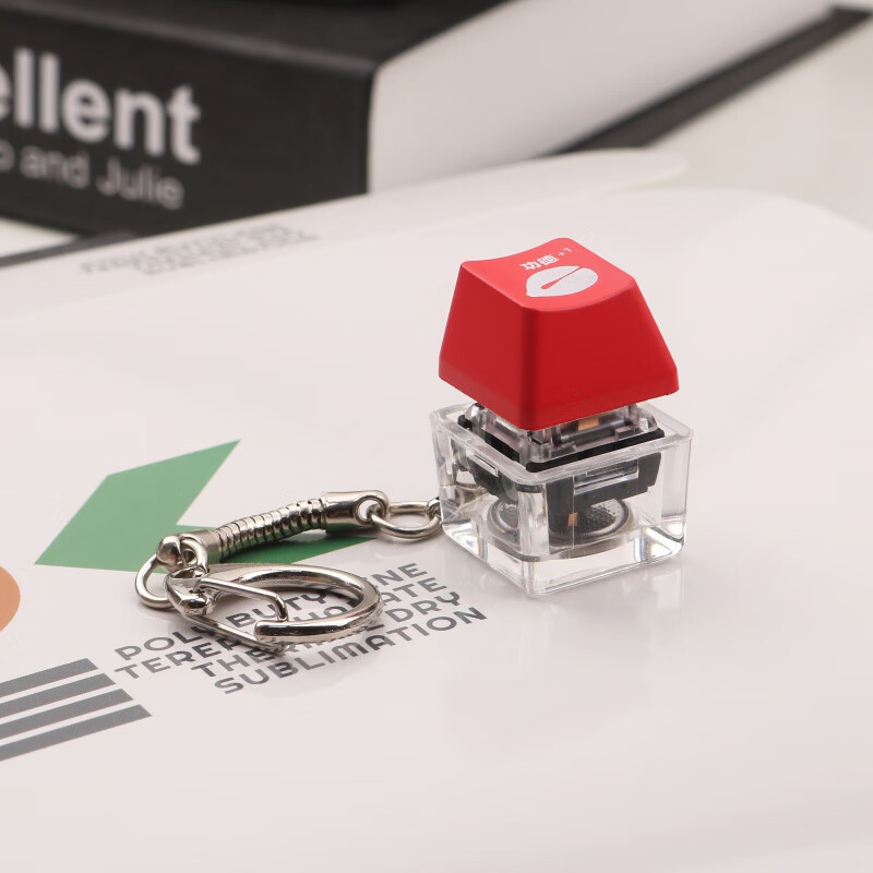 扣积攒器减压按键可加灯试轴器机械键盘 佳达隆青轴 木鱼键帽(无灯)