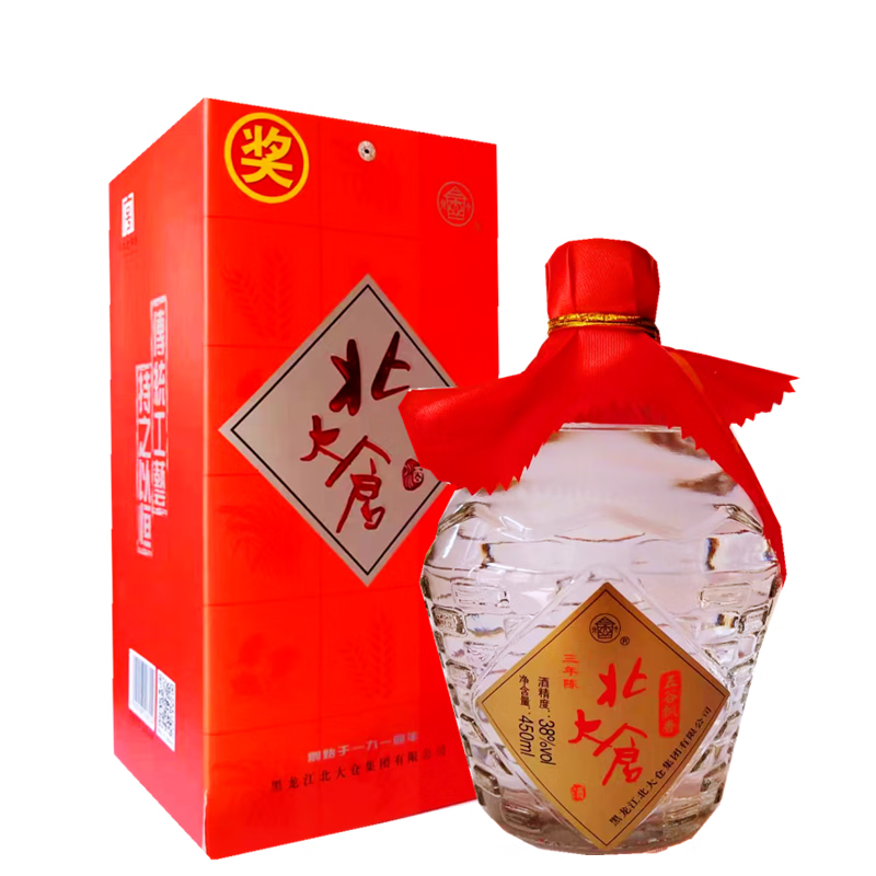 北大仓6瓶北大仓五年陈/三年陈白酒粮食酒浓香型酒北大仓白酒 38度