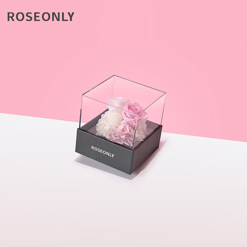 roseonly永生花经典钟情龙兔熊丘比特熊生日送女朋友爱人520情人节