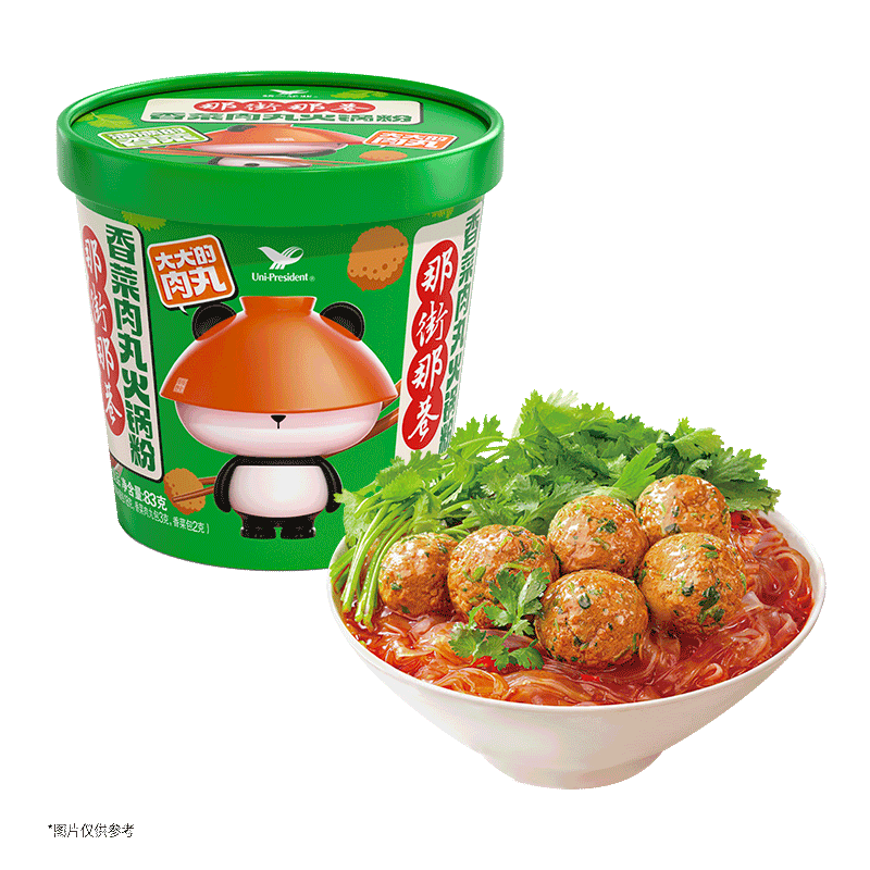 統(tǒng)一那街那巷 香菜肉丸火鍋粉 桶裝 83g*6桶 火鍋寬粉 免煮速食