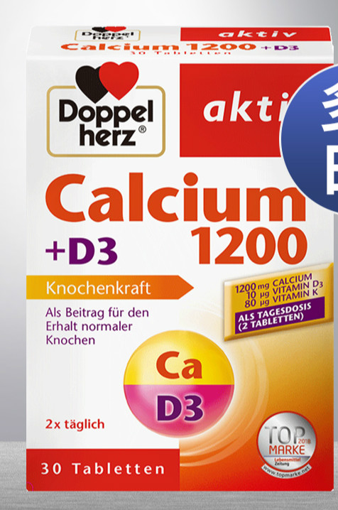 德国双心钙片维生素d3活性钙30粒 中老年补钙