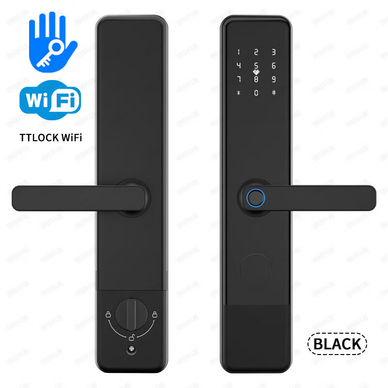 溥畔2424通通wifi指纹锁批发指纹密码锁远程控制家用电子锁简约高端入