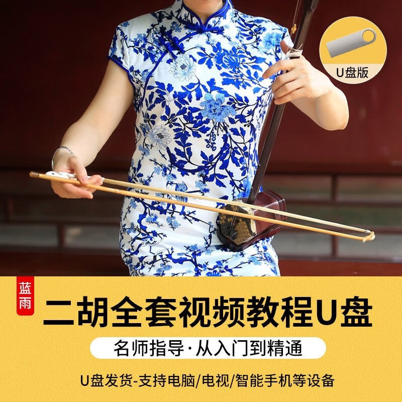 二胡全套视频教学u盘32g中老年初学入门到精通自学零基础学习课程