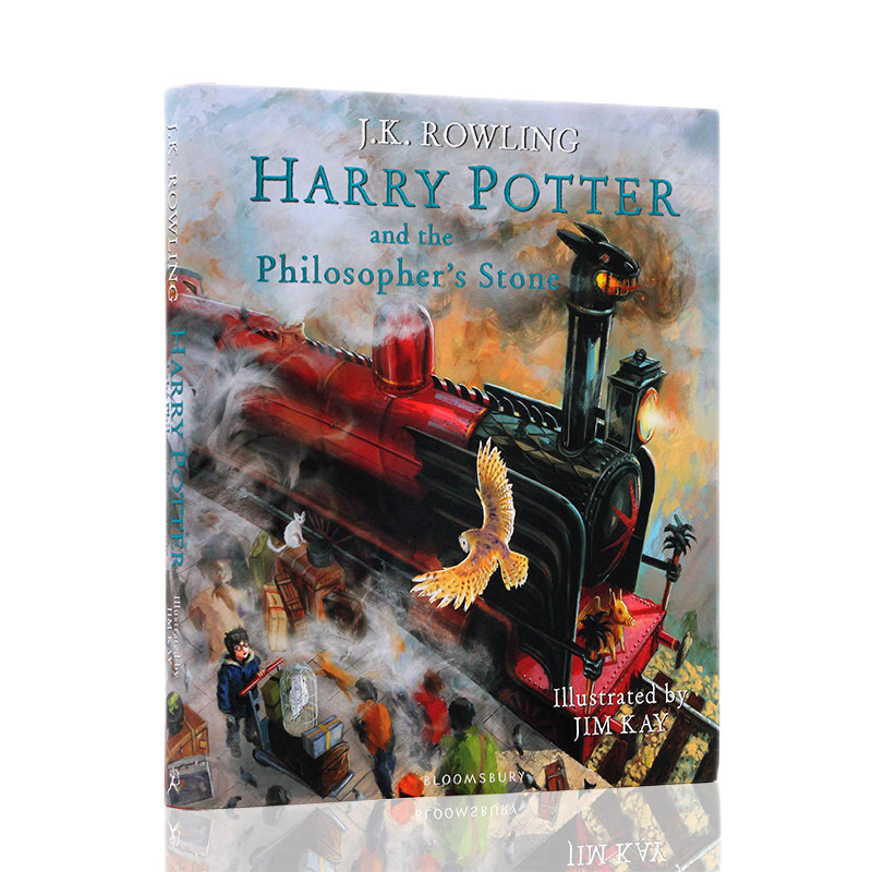 哈利波特彩绘版第1-2-3-4-5部英文原版精装全彩插图插画版 harry potter 哈利波特与魔法石英语原版小说第一二三四部合集JK罗琳 哈利波特1精装彩绘版