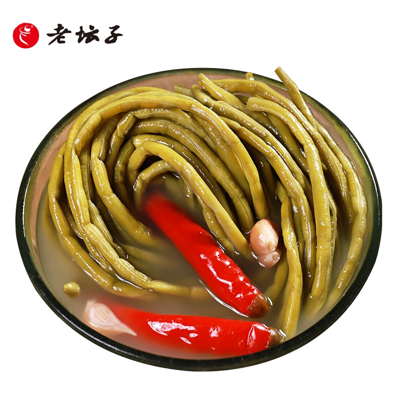 老坛子 泡豇豆1kg 非遗老母水四川东坡泡菜酸豆角酸豇豆烹饪泡菜