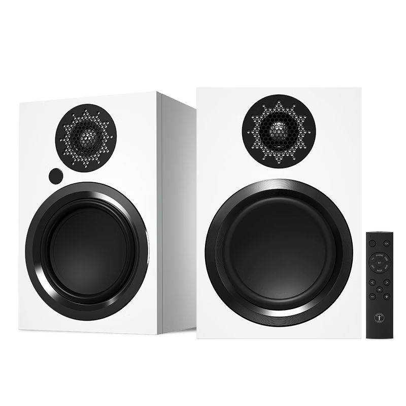 AbramTek 艾特铭客 X50 hifi音响发烧级2.0有源音箱立体声蓝牙书架音箱多媒体电脑电视音响 X50象牙白5.25英寸